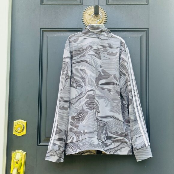 Adidas Youth Training Jacket Grey Camo Large 14-16 - Picture 2 of 5